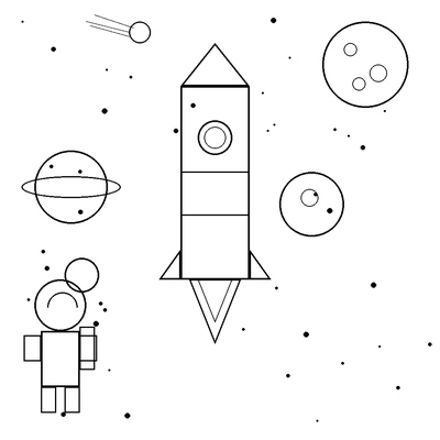 Space Adventure coloring page